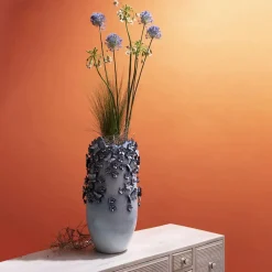 KARE Butterflies-vase, lyseblå, høyde 50 cm, steintøy| Møbel Og Interiør