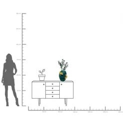 KARE Chameleon Jack Fruktvase, grønn/gull, polyresin New