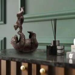 KARE dekorativ figur Artistic Bears Handstand, polyresin, brun Outlet