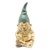 KARE dekorativ figur dverg Sittende, grønn/gullfarget, polyresin| Møbel Og Interiør
