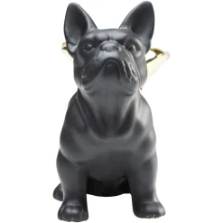 KARE dekorativ figur Sittende engelhund, svart/gull, steintøy Clearance