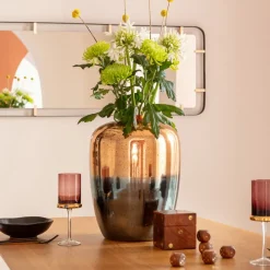 KARE dekorativ vase Lizy Shine Multi, høyde 41 cm, håndlaget glass| Møbel Og Interiør