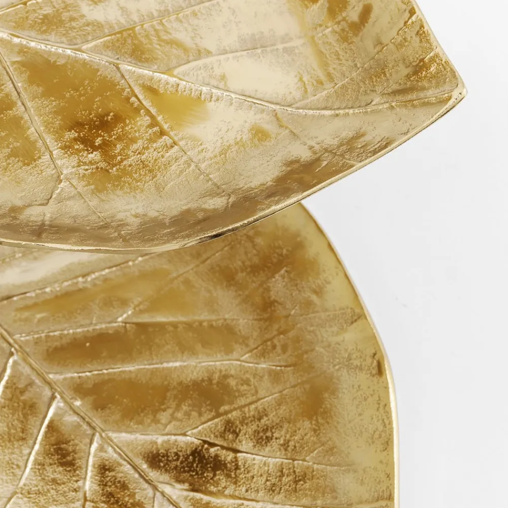 KARE Etagere Leaf, aluminium, messingbelagt, h 46 cm| Møbel Og Interiør