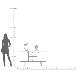 KARE Favola Lady-vase, høyde 25 cm, keramikk, svart/hvit| Møbel Og Interiør