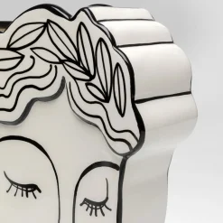 KARE Favola Lady-vase, høyde 25 cm, keramikk, svart/hvit| Møbel Og Interiør