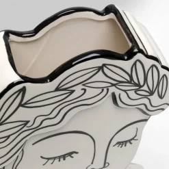 KARE Favola Lady-vase, høyde 25 cm, keramikk, svart/hvit| Møbel Og Interiør