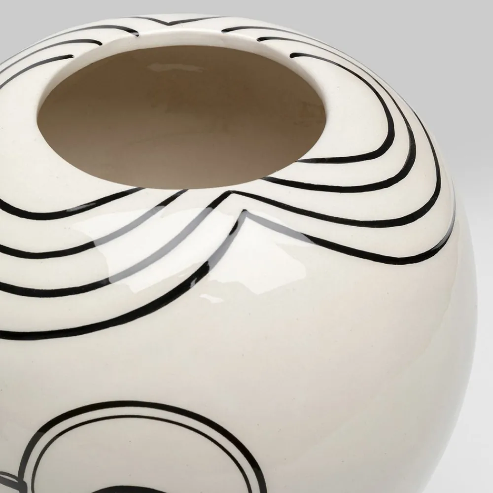 KARE Favola Men vase, høyde 30 cm, keramikk, svart/hvit