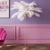KARE Feather Palm gulvlampe med fjær, hvit Online