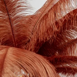 KARE Feather Palm gulvlampe med fjær, rustrød Clearance