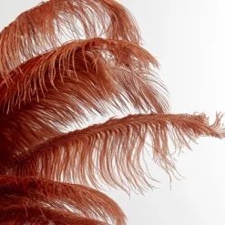 KARE Feather Palm gulvlampe med fjær, rustrød Clearance