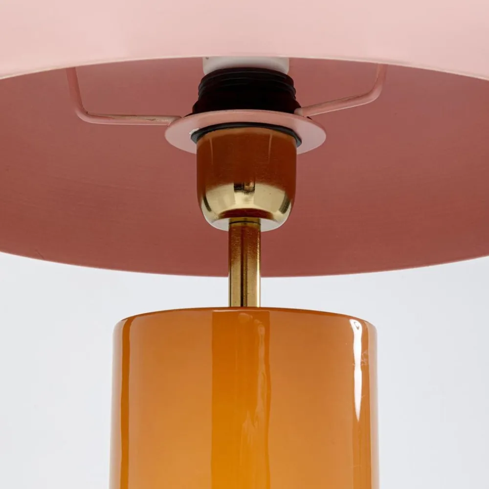 KARE Josy bordlampe, rosa/oransje, stål, høyde 51 cm| Bordlamper