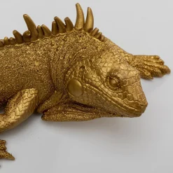 KARE Lizard veggobjekt, lakkert polyresin, 31 x 11 cm, gull Outlet
