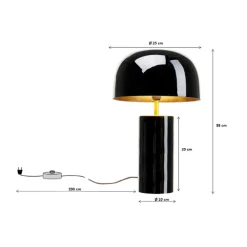 KARE Loungy bordlampe, svart Online