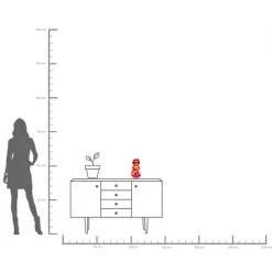 KARE Lysestake Lips, høyde 30 cm, polyresin, rød New