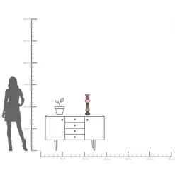 KARE Lysestake Marvelous Duo, høyde 49 cm, glass lilla/grå| Møbel Og Interiør