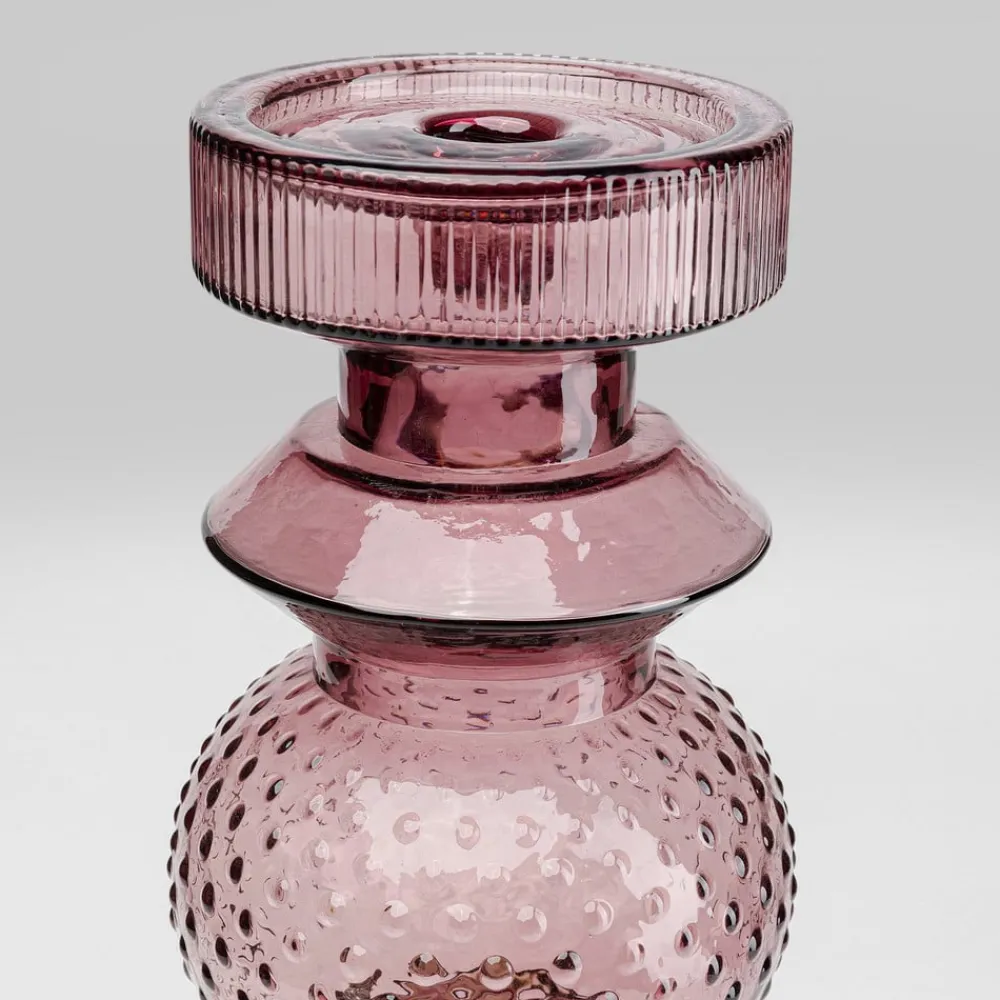 KARE Lysestake Marvelous Duo, høyde 49 cm, glass lilla/grå| Møbel Og Interiør