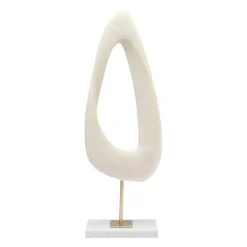 KARE Soft Shape dekorativt objekt, høy form, hvit, støpt stein| Møbel Og Interiør