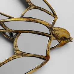 KARE Swallow Mirror veggobjekt, polyresin, glass, gull| Møbel Og Interiør