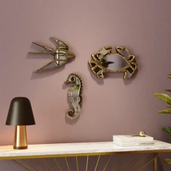 KARE Swallow Mirror veggobjekt, polyresin, glass, gull| Møbel Og Interiør