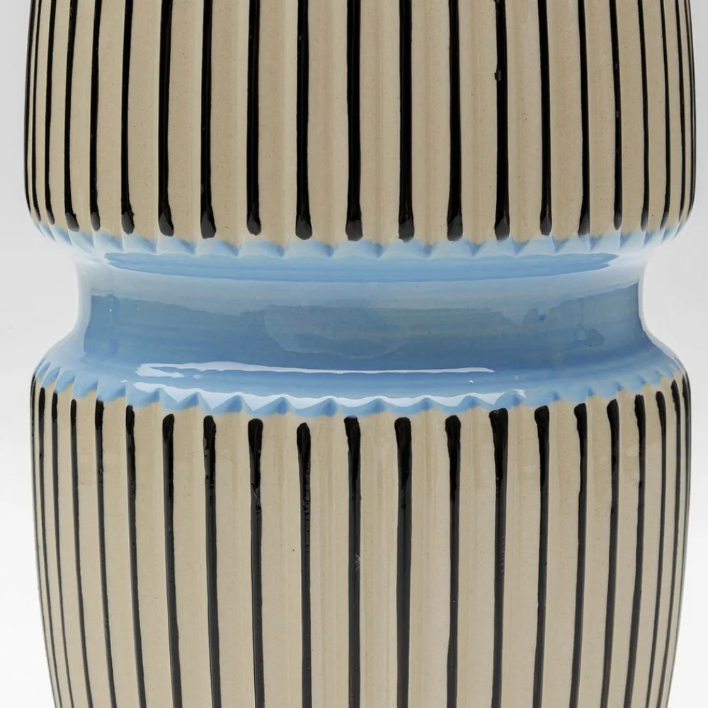 KARE Vase Calabria, blå/beige, porselen, håndlaget Best