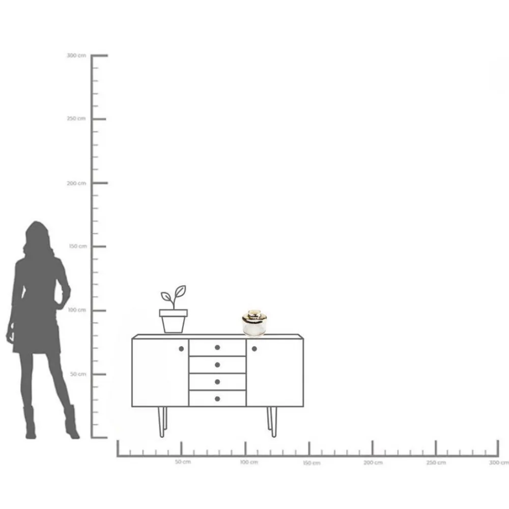 KARE Vase LA Noble, høyde 18 cm, glass, gull/klar, håndlaget