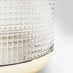 KARE Vase LA Noble, høyde 18 cm, glass, gull/klar, håndlaget