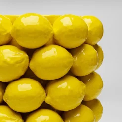 KARE Vase Lemon Juice, høyde 43 cm, Ø 26 cm, porselen, gul Discount