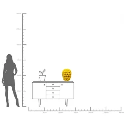 KARE Vase Lemon Juice, høyde 40 cm, Ø 31 cm, porselen, gul Online