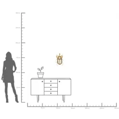 KARE veggobjekt Beetle Mirror, polyresin, glass, gull| Møbel Og Interiør