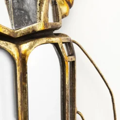 KARE veggobjekt Beetle Mirror, polyresin, glass, gull| Møbel Og Interiør