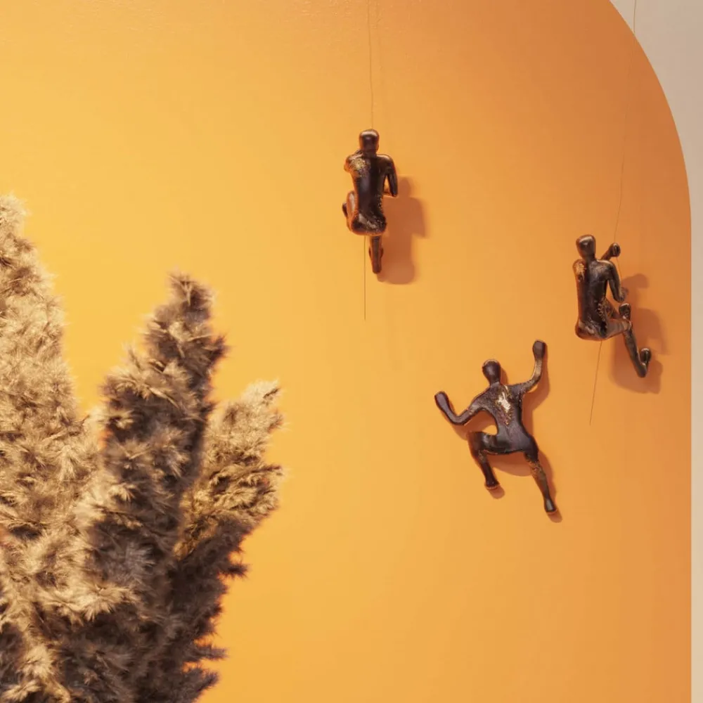 KARE veggobjekt Climber Rope, polyresin, høyde 51 cm, brun| Møbel Og Interiør