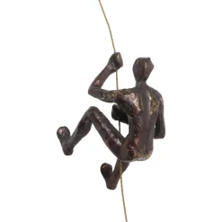 KARE veggobjekt Climber Rope, polyresin, høyde 51 cm, brun| Møbel Og Interiør