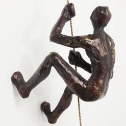 KARE veggobjekt Climber Rope, polyresin, høyde 51 cm, brun| Møbel Og Interiør