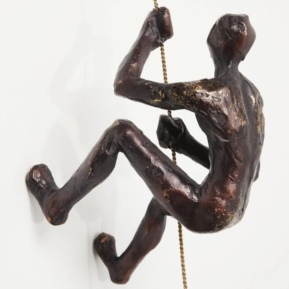 KARE veggobjekt Climber Rope, polyresin, høyde 51 cm, brun| Møbel Og Interiør