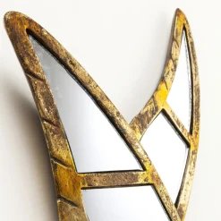 KARE veggobjekt Hummingbird Mirror, polyresin, glass, gull Online