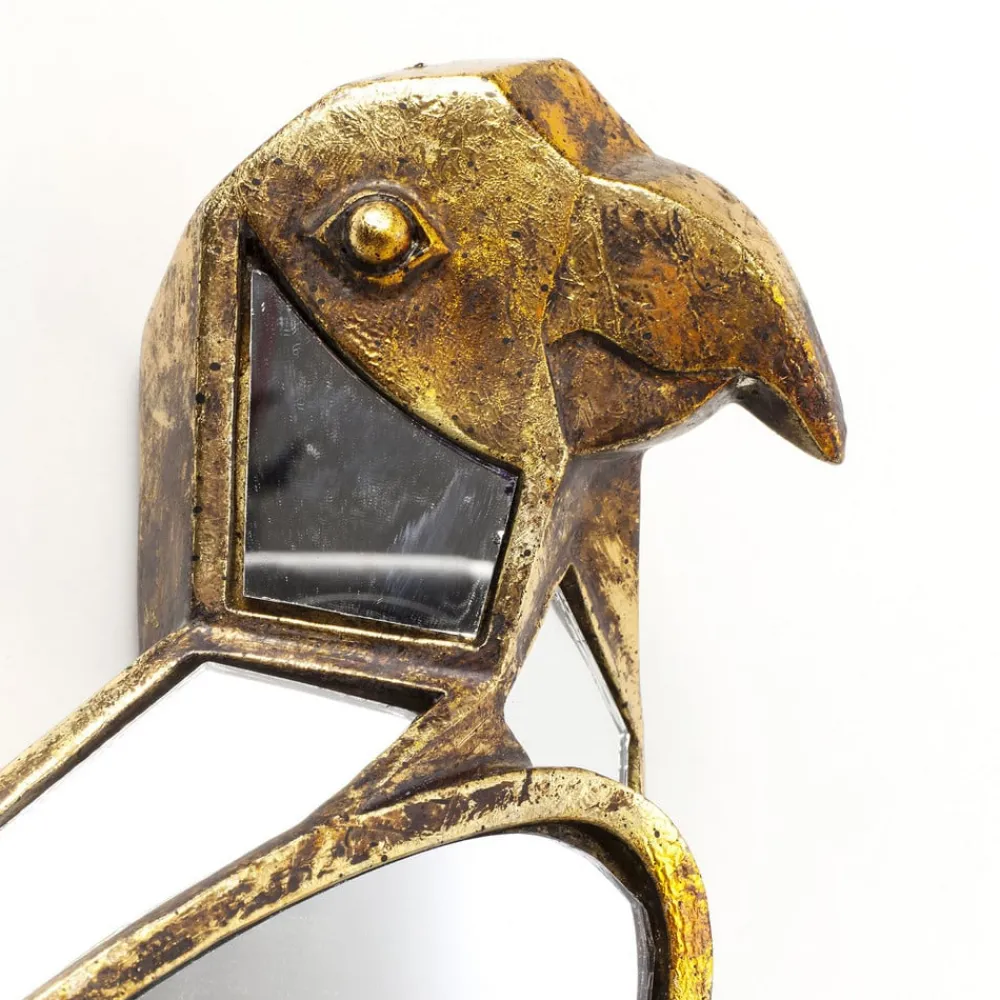 KARE veggobjekt Parrot Mirror, polyresin, glass, gull| Møbel Og Interiør