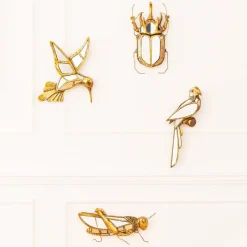 KARE veggobjekt Parrot Mirror, polyresin, glass, gull| Møbel Og Interiør