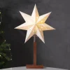 STAR TRADING Karo bordlampe, hvit, 55 cm, papir, akasietre, stjerne