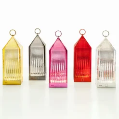 Kartell Lantern LED-bordlampe, røykgrå IP54| Dekorasjonsbelysning|Terrassebelysning