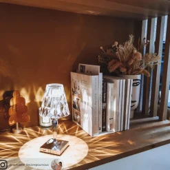 Kartell LED-bordlampe Batteri, 26 cm, kromfarget, IP54| Kommersiell Utebelysning|Led-Utendørs