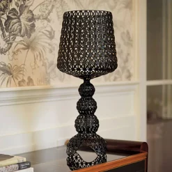 Kartell LED-bordlampe Mini Kabuki, svart, høyde 70 cm Online