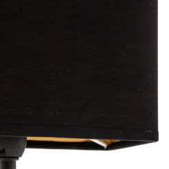 FH Lighting Kate-bordlampe med stoffskjerm, svart/gull| Bordlamper