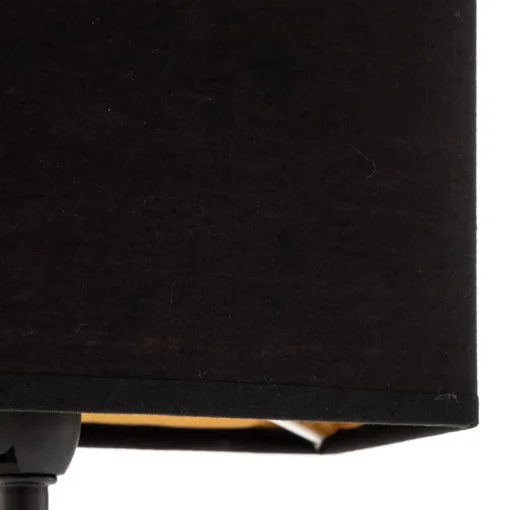 FH Lighting Kate-bordlampe med stoffskjerm, svart/gull| Bordlamper