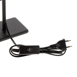 FH Lighting Kate-bordlampe med stoffskjerm, svart/gull| Bordlamper