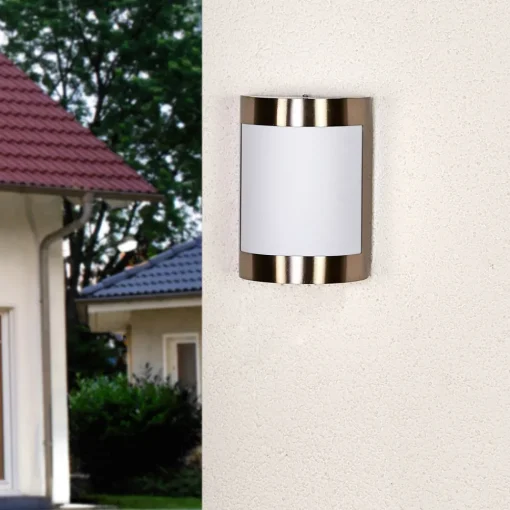 Lindby Kinga - Utendørs vegglampe i stål Online