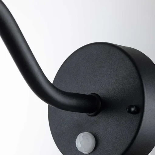 Elstead Klampenborg utendørs vegglampe, svart, bevegelsessensor| Vegglamper Med Sensor|Utebelysning Med Sensor