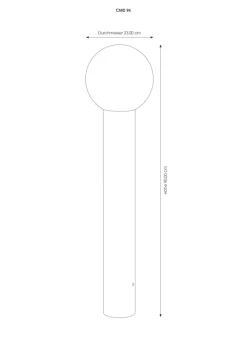 CMD Klassisk veilampe Kekoa i stål Outlet