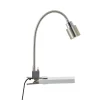 Brilliant Klemmebordlampe Andres fleksibel hals nikkel| Kontorbelysning|Bordlamper