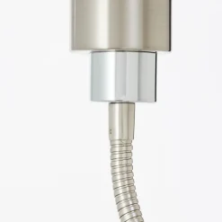 Brilliant Klemmebordlampe Andres fleksibel hals nikkel| Kontorbelysning|Bordlamper