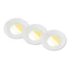 Briloner Klira innfellingslampe, hvit, Ø 9 cm, IP44, sett med 3 stk| Downlights